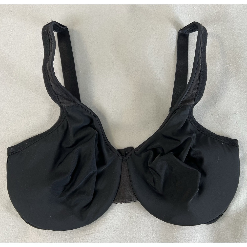 Olga Bra Women's Black 38DD Underwire Full Coverage Adjustable Straps